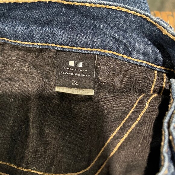Flying Monkey Platinum Distressed Skinny Jeans MADE IN USA Size 26 (32x28) - Picture 13 of 14
